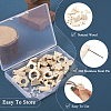 36Pcs 9 Styles Rectangle & Flower & Butterfly & Star Ash Wood Stud Earring Findings EJEW-TA0001-19-5