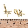 Rack Plating Brass Clear Cubic Zirconia European Dangle Charms KK-Q006-59G-02-3