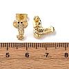 Brass Micro Pave Clear Cubic Zirconia Earrings EJEW-D328-03G-04-5