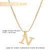 1pc 304 Stainless Steel Letter Pendant Necklaces NJEW-LP0001-38N-G-2