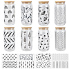 8Pcs 8 Styles PVC Plastic Waterproof Decorative Sticker Labels DIY-SP0004-93A-6