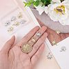 12Pcs 2 Colors Rack Plating Brass Micro Pave Clear Cubic Zirconia Pendants KK-FH0003-95-3