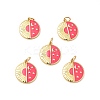 Rack Plating Brass Enamel Pendants KK-H431-29G-4