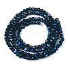 Electroplate Opaque Solid Color Glass Beads Strands EGLA-A034-P6mm-L07-2