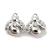 Brass Micro Pave Cubic Zirconia Charms KK-E090-02P-1