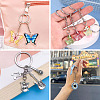 60Pcs 6 Styles Iron Split Key Rings FIND-TA0008-13-9