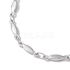 Non-Tarnish 304 Stainless Steel Oval Link Chain Bracelets for Women Men BJEW-JB10271-3