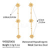 304 Stainless Steel Tassel Stud Earrings GP9116-2-1