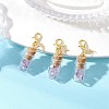 Natural Amethyst Chips inside Glass Wishing Bottle Pendant Decoration HJEW-JM03307-04-1