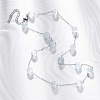 304 Stainless Steel Cat Eye Round Beads Handmade Chain Necklaces for Women NJEW-C073-01P-06-1
