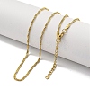 Ion Plating(IP) 201 Stainless Steel Snake Chain Necklaces NJEW-R266-01G-2
