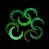 Luminous UV Plating Opaque Acrylic Beads OACR-Q204-32-4