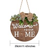 Natural MDF Board Door Hanging Decoration for Front Door Decoration HJEW-SZ0001-04-3