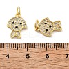 Brass Micro Pave Cubic Zirconia Pendants KK-C092-16G-3