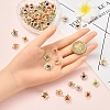 60Pcs Rack Plating Eco-Friendly Iron Rhinestone Pendants IFIN-YW0003-91-4