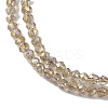 Transparent Electroplate Glass Beads Strands EGLA-H107-01A-AB09-3