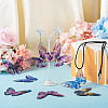 6 Colors Epoxy Resin Flower Print Big Pendants RESI-TA0002-60A-7