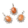 Natural Red Aventurine Pendants G-B033-03P-18-1