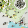 50Pcs Silicone Beads Loose Silicone Beads Kit Leopard Print Silicone Beads for Keychain Making Bracelet Necklace  SIL-SC0001-98-4