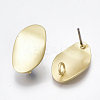Smooth Surface Alloy Stud Earring Findings PALLOY-T064-36MG-2
