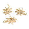 Brass Micro Pave Clear Cubic Zirconia Pendants LS-ZIRC-P094-23G-RS-1