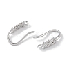 Brass Micro Pave Cubic Zirconia Earring Hooks KK-U008-11P-2
