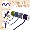 40 Yards 4 Colors Single Face Velvet Ribbon with 4Pcs Plastic Empty Spools SRIB-HY0001-09B-5