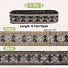 Polyester Rhombus Embroidery Lace Trim OCOR-WH0090-84A-2