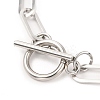 Tarnish Resistant Unisex 304 Stainless Steel Paperclip Chain Bracelets BJEW-H541-03A-P-2