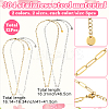 12Pcs 4 Styles 304 Stainless Steel Paperclip Chain Necklaces NJEW-SC0001-56-2