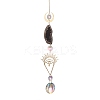 Brass & Crystal Suncatchers HJEW-G018-04A-G-1