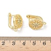 Brass Micro Pave Clear Cubic Zirconia Hoop Earring Findings KK-G536-09G-3