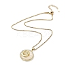Mother's Day Brass Micro Pave Clear Cubic Zirconia Pendant Necklaces LS-NJEW-G126-01A-2