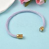 304 Stainless Steel with Polyester Metallic Cord Bracelets for Women BJEW-Z145-01G-27-2