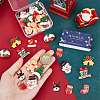 48Pcs 12 Styles Christmas Theme Opaque Resin Cabochons CRES-SC0002-54-3