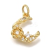 Rack Plating Brass Micro Pave Cubic Zirconia Charms KK-I720-61G-1