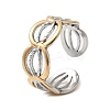 Adjustable 304 Stainless Steel Cuff Rings for Women RJEW-B150-01GP-01-4