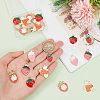 24Pcs 6 Style Zinc Alloy Enamel Pendants ENAM-AR0001-68-2