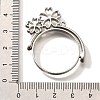 Rotatable Alloy Swivel Open Back Bezel Pendants PALLOY-I223-20P-3