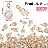 100Pcs Alloy Rhinestone Faceted Teardrop Charms FIND-SC0013-99-2