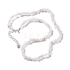 Natural Supper 7 Rutilated Quartz Chip Beaded Necklaces for Men Women NJEW-G159-01T-4