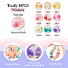 18Pcs 9 Colors Transparent Resin Inner Dried Flower Beads RESI-TA0003-29-4
