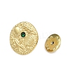 Flat Round 304 Stainless Steel Rhinestone Lapel Pin Backs for Clothes JEWB-P051-01G-3