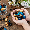 150Pcs 10 Styles Wood European Beads WOOD-FH0002-32-3