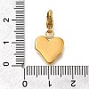 Heart 304 Stainless Steel Pendant Decorations STAS-R159-41G-01-3