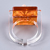 Transparent Resin Cuff Rings RJEW-T017-02-4