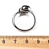 Natural Black Agate & Tiger Eye Finger Rings RJEW-A068-02P-03-5