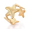 Ion Plating(IP) 304 Stainless Steel Cuff Open Rings for Women RJEW-N052-14G-1