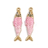 304 Stainless Steel Enamel Pendants STAS-P410-40D-01-1