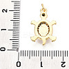 Brass Micro Pave Clear Cubic Zirconia Pendants KK-N268-14G-3